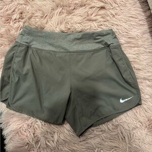 Nike Women's Olive Green Athletic Shorts